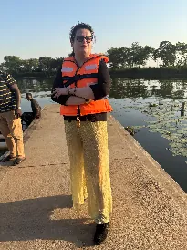 Maria enjoying her trip
